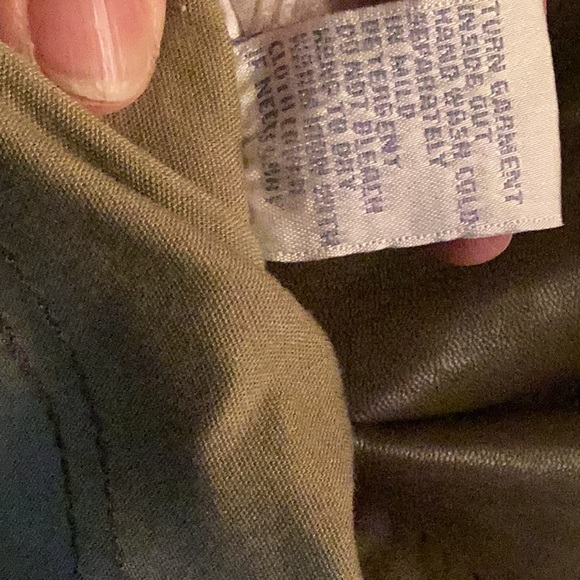 NWOT DG2 WAshable leather like brown jeans 1X, gorgeous - Picture 4 of 4